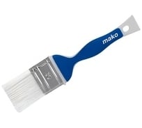 Флейцевая кисть MAKO белая щетина, оправа из нержавеющей стали 355470