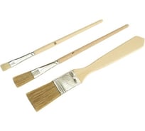 Универсальные кисти MAKO 3 штуки в наборе, светлая натуральная щетина 150003SB