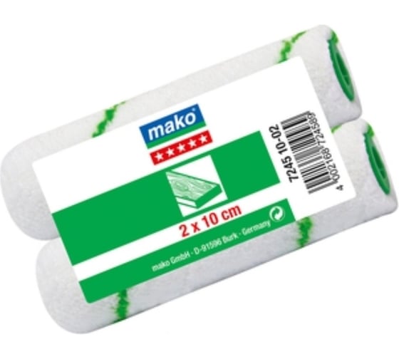 Валик MAKO Mikrofaser, короткий ворс 5 мм, для работы с пропитками по дереву и лазурями 7245 10-02 1