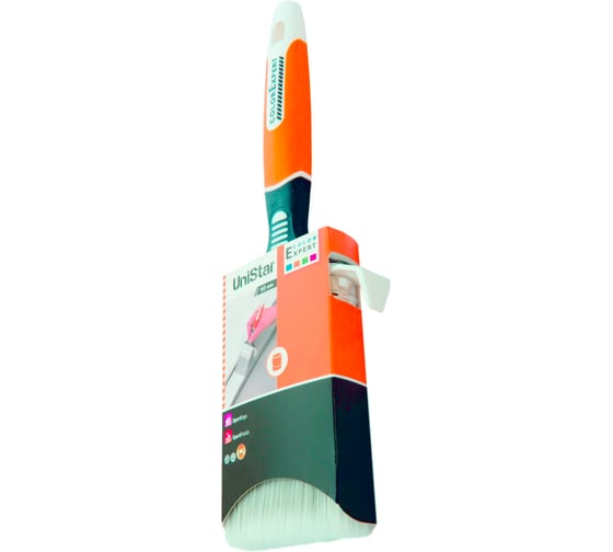 Флейцевая кисть COLOR EXPERT ПБТ-микс, 60мм, толщина 9мм, серо-белая, 3К ручка 81516002