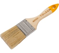Плоская кисть TOLSEN 2", смешанная щетина 51x14.5 мм, деревянная ручка, хром. оправка 40123