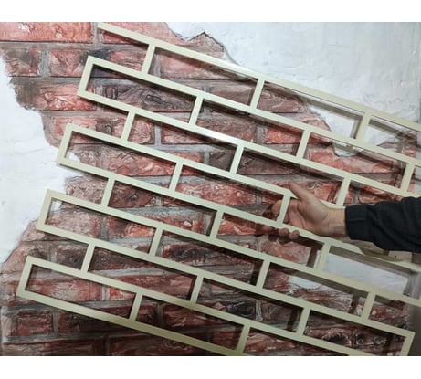 Трафарет для декора стен ТРАФАРЕТ пластиковый, Кирпич рядовая кладка. 0,935х0,655х0,005 1