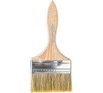 Плоская кисть ТУНДРА смешанная щетина, деревянная ручка, 4", 100 мм 1818234