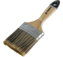 Плоская кисть TUNDRA искусственная щетина, деревянная ручка, 4", 100 мм 881544