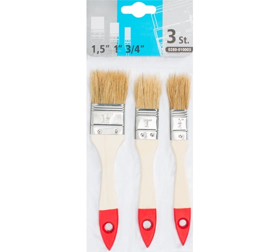 Набор кистей HARDY 3 шт, 1.5”, 1”, 3/4” 0280-010003