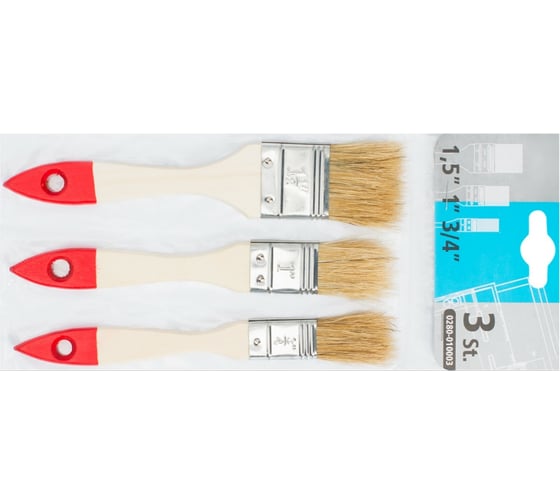 Набор кистей HARDY 3 шт, 1.5”, 1”, 3/4” 0280-010003