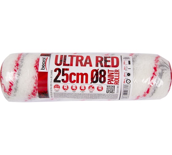 Запасной валик BEOROL полиакрил, Ultra Red D45, 250 мм, ворс 20 мм, бюгель 8 мм 40614