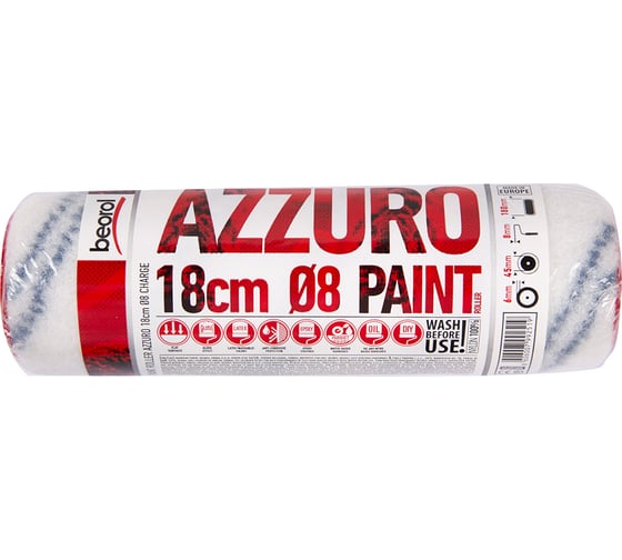 Запасной валик BEOROL нейлон, Azurro D45, 180 мм, ворс 6 мм, бюгель 8 мм 43959