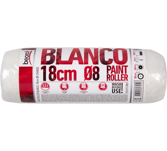 Запасной валик BEOROL полиакрил, Blanco D45, 180 мм, ворс 18 мм, бюгель 8 мм 43966