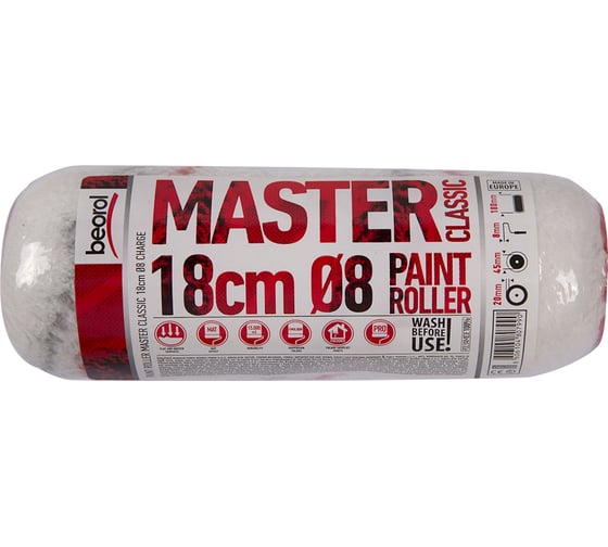 Запасной валик BEOROL полиамид, Master Classic D45, 180 мм, ворс 20 мм, бюгель 8 мм 40585