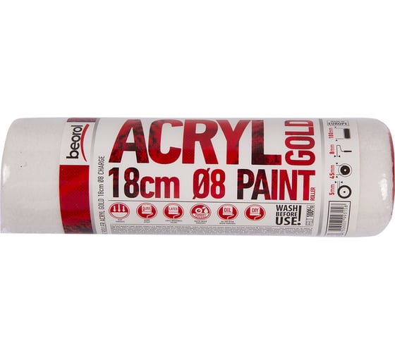 Запасной валик BEOROL полиэстер, Acryl Gold D45, 180 мм, ворс 5 мм, бюгель 8 мм 40638