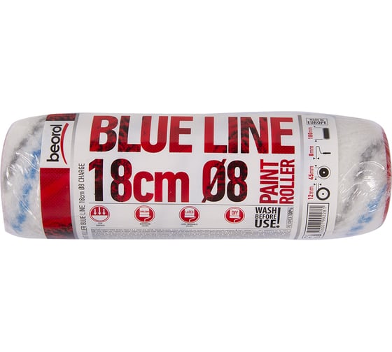 Запасной валик BEOROL полиамид, Blue Line D45, 180 мм, ворс 12 мм, бюгель 8 мм 40635