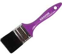 Плоская кисть KRAFOR черная щетина, 50 Х 15 мм 209886