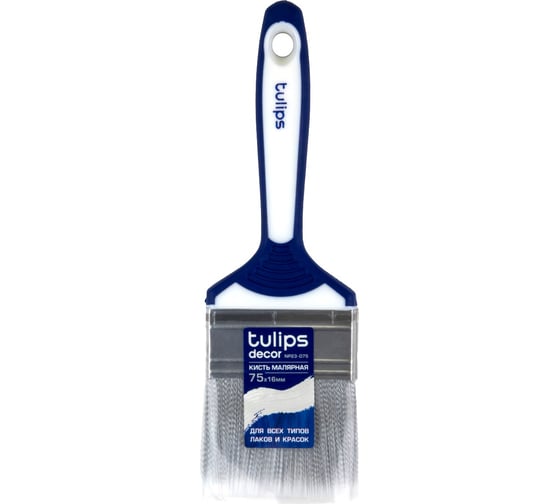 Кисть малярная Tulips decor 75х17, для всех типов ЛКМ Tulips Tools NP23-075 1