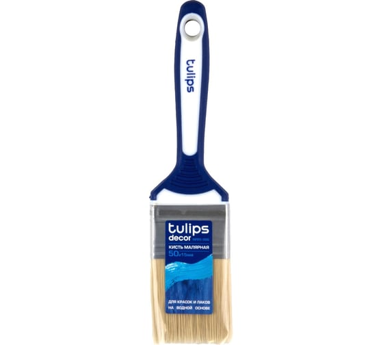 Кисть малярная Tulips decor 50х15мм, для ЛКМ на водной основе Tulips Tools NP20-050 1