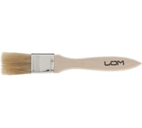 Плоская кисть LOM натуральная щетина, деревянная ручка, 3/4", 20 мм 5239763