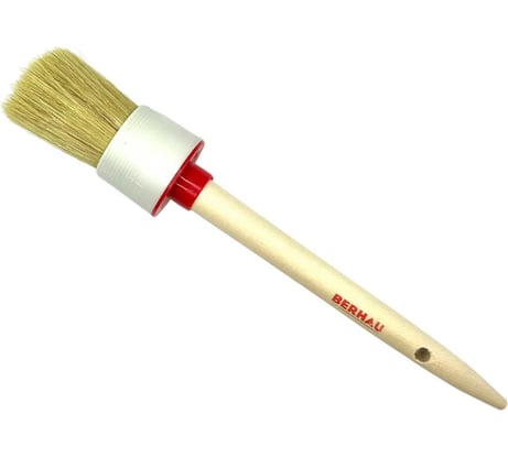 Кисть круглая Berhau №10 40 мм, смешанная щетина, деревянная ручка 102081
