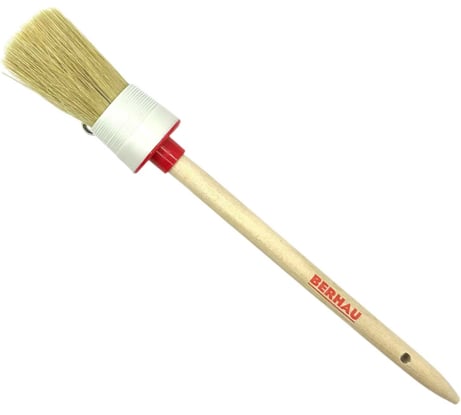 Кисть круглая Berhau №6 30 мм, смешанная щетина, деревянная ручка 102079