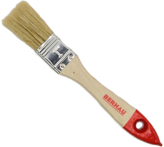 Кисть плоская Berhau 1" 25 мм, смешанная щетина, деревянная ручка Standart 101934