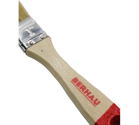 Кисть плоская Berhau 1" 25 мм, смешанная щетина, деревянная ручка Standart 101934
