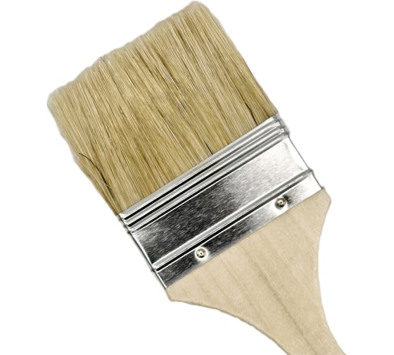 Кисть плоская Berhau 2,5" 63 мм, смешанная щетина, деревянная ручка Standart 101937