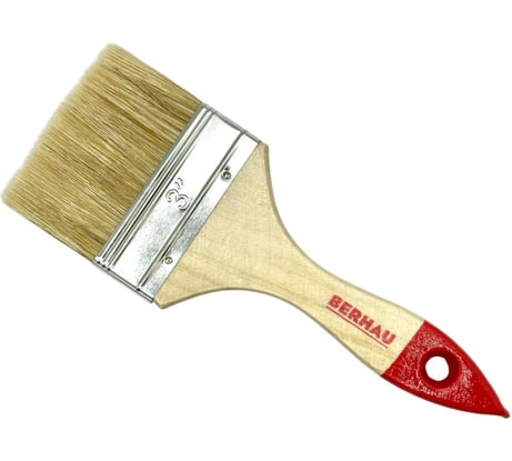 Кисть плоская Berhau 3" 75 мм, смешанная щетина, деревянная ручка Standart 101938
