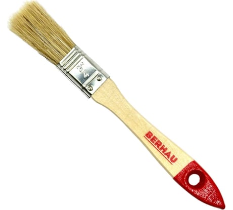 Кисть плоская Berhau 3/4" 20 мм, смешанная щетина, деревянная ручка Standart 101933