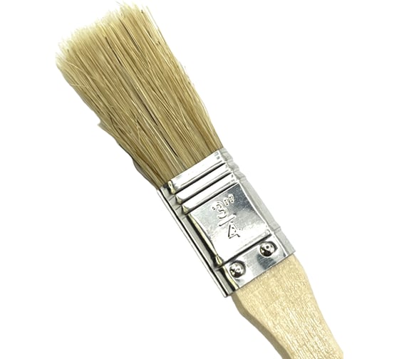 Кисть плоская Berhau 3/4" 20 мм, смешанная щетина, деревянная ручка Standart 101933