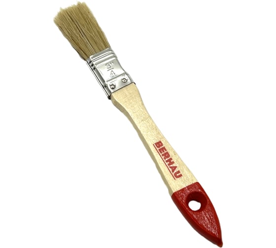 Кисть плоская Berhau 3/4" 20 мм, смешанная щетина, деревянная ручка Standart 101933