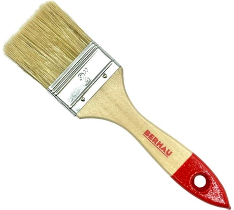 Кисть плоская Berhau 2" 50 мм, смешанная щетина, деревянная ручка Standart 101936