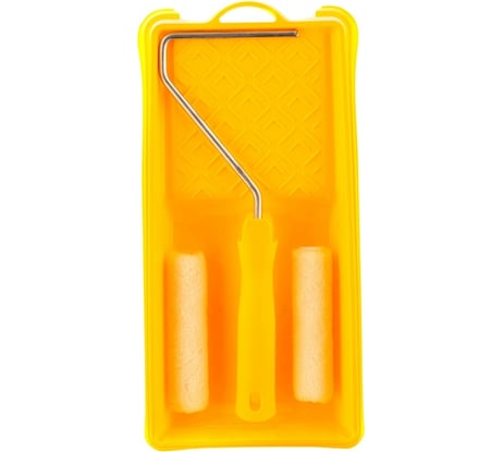 Малярный набор для работ с лаками СИБРТЕХ кювета 150 мм х 290 мм и мини-валик 110 мм/ 80458