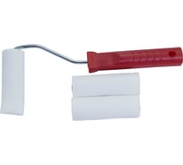 Мини-валик с ручкой РОССНА "ПОРОЛОН" 100 мм + две запасные шубки Р861408