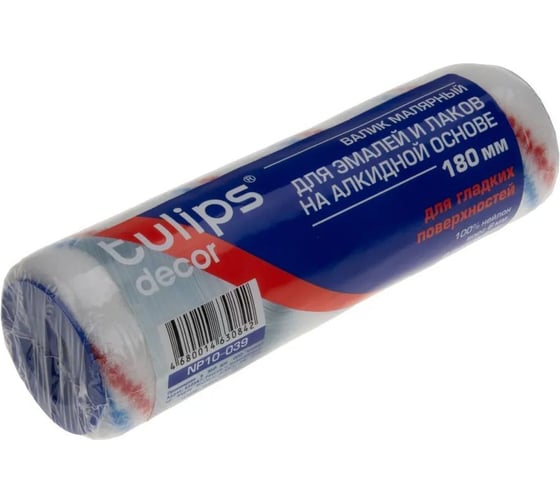 Валик Tulips Tools Tulips decor BlueRed нейлон, 180мм, ворс 6мм NP10-039