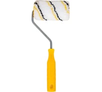 Малярный валик РемоКолор с рукояткой Микрофибра, ось 6мм, D40мм, 100мм, красная рукоятка, 04-2-610