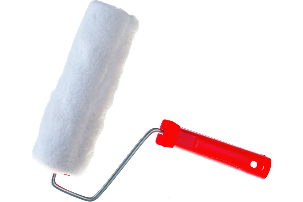 Малярный валик РемоКолор с рукояткой Меховой, ось 6мм, D48мм, 200мм, 04 ...