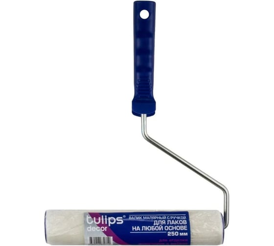 Валик Tulips Tools Tulips decor Velur с рукояткой, велюр, 250 мм, ворс 4 мм NP10-020