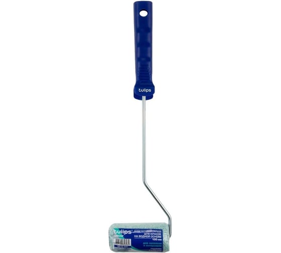 Валик Tulips Tools Tulips decor Microfiber с рукояткой, микрофибра, 100 мм, ворс 9 мм NP10-041 1