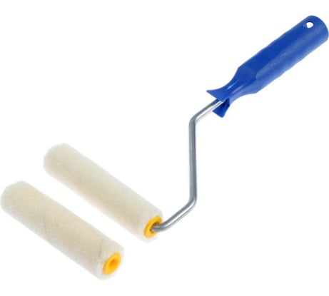 Валик с запасным роликом TUNDRA велюр, ручка + 2 ролика 100 мм, d=6 мм, D=15 мм, ворс 5 мм 2840594