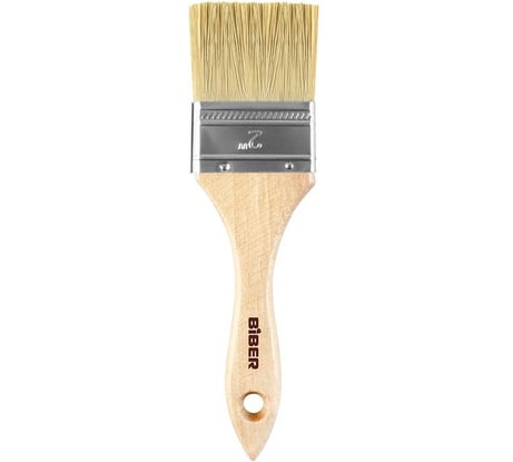 Кисть флейцевая BIBER БИБЕР 31003 натуральная щетина, деревянная рукоятка ЭКО 50мм (12/720) тов-223162