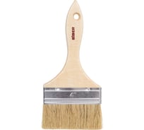 Кисть флейцевая BIBER БИБЕР 31006 натуральная щетина, деревянная рукоятка ЭКО100мм (12/240) тов-223165