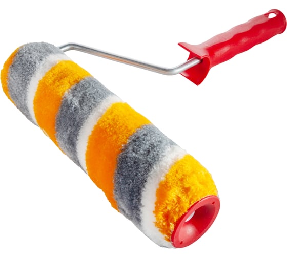 Валик Политех Премиум Quality 8x48x240 мм, желтый, белый, серый 1533724