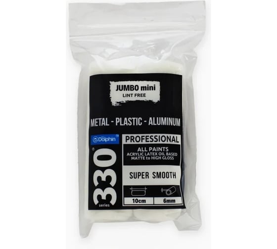 Малярный валик для экстрагладких поверхностей Blue Dolphin Acrylic полиакрил, 100 мм, 6 мм A10W648257