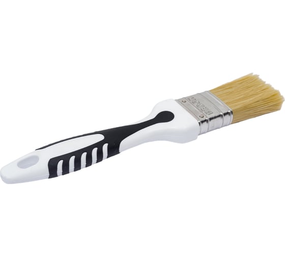 Кисть DECOR Black White универсальная 35х15мм, светлая смешанная щетина, 2К ручка 880-035