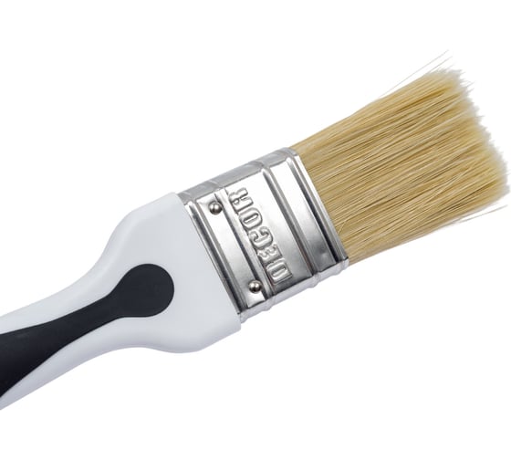 Кисть DECOR Black White универсальная 35х15мм, светлая смешанная щетина, 2К ручка 880-035