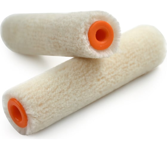 Малярный мини-валик ROLLINGDOG High Density Synthetic Fiber из синтетического велюра, 100 мм., ворс 5 мм., 2 шт., 00125