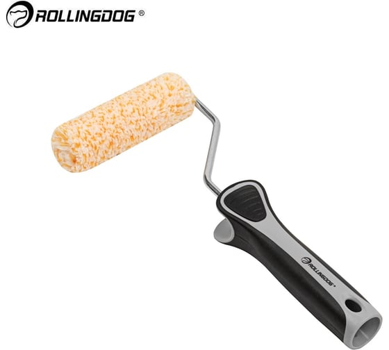 Малярный мини-валик ROLLINGDOG Super-Micro из микрофибры для всех видов краски, 100 мм., ворс 10 мм, бюгель 6 мм., 60153
