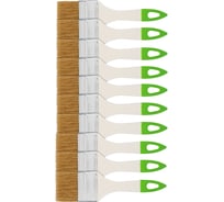 Кисть флейцевая, 50х8, натуральная щетина, пластиковая ручка, 10шт СИБРТЕХ 82580