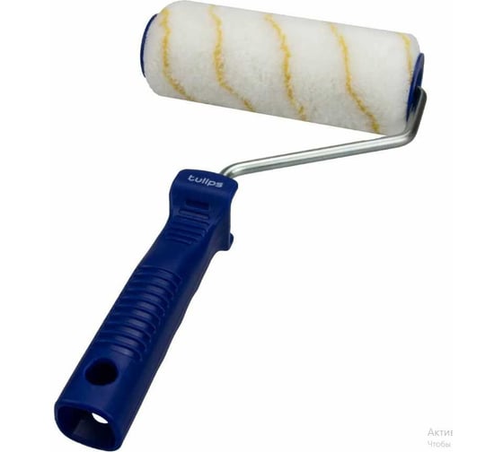 Валик Tulips Tools decor Yellow с рукояткой, полиакрил, 180 мм, ворс 11 мм NP10-025