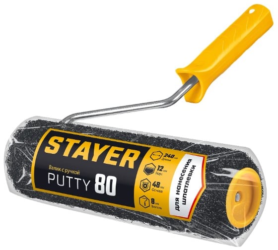Ролик для шпатлевки STAYER Putty 80 240 мм 03642-24