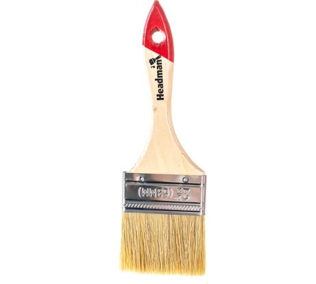 Кисть HEADMAN малярная плоская "Стандарт" натуральная щетина 2,5 д. 63 мм 682-012